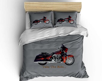 Items Similar To Classic Harley Davidson Duvet Harley Duvet Covers