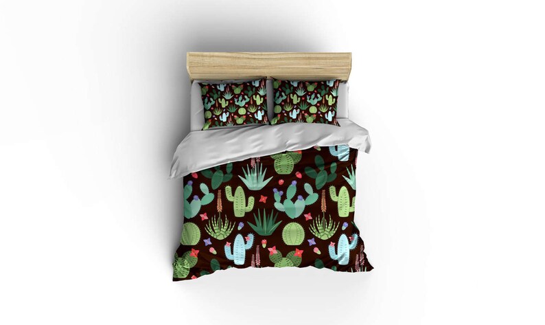 Cactus Duvet Coverscactus Beddingsouthwest Designer Bedding Etsy