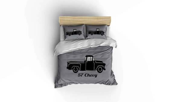 1957Chevy truck bedding,Hot Rod Bedding, Hot Rod Duvet cover,Hot Rods,Cars,Muscle Cars,1957Chevy,classic cars duvet covers, classic cars.