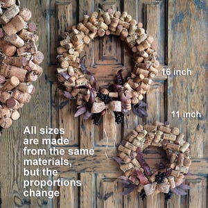 Wine Cork Wreath, Wine Lover Gift, Farmhouse Wall Art, Bar Decor image 5