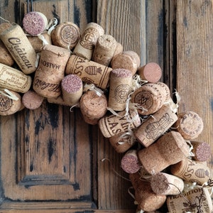 Wine Cork Wreath, Wine Lover Gift, Farmhouse Wall Art, Bar Decor image 10