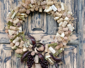 Wine Cork Wreath, All season wreath