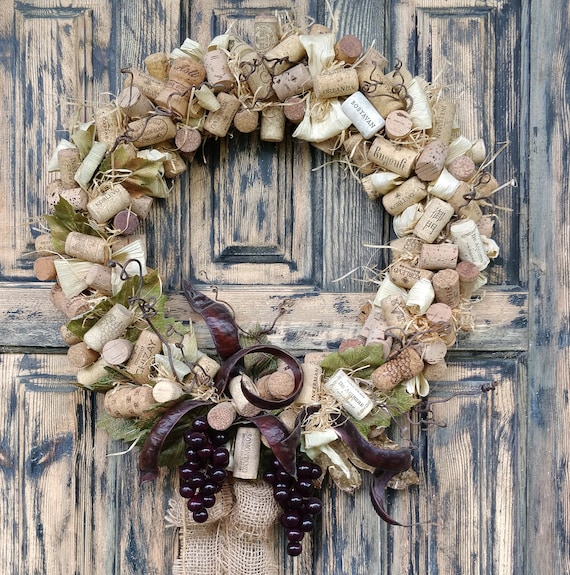 Wine Cork Wreath, All season wreath