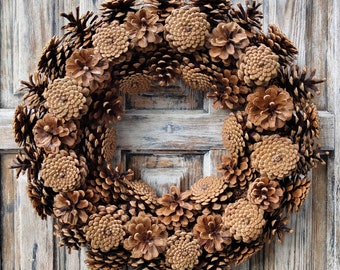 Pinecone Wreath: Rustic Farmhouse Christmas Door Decor