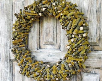 Enchanted Forest Twig Wreath | Natural Woodland Door Decor | Cottagecore Decor