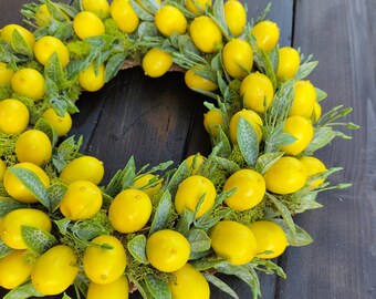 Lemon Wreath | Citrus Summer Kitchen Decor | Fruit Decoration | Everyday Wreath  | Home Gift