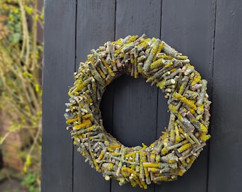 Moss twig wreath, Forestcore decor