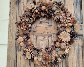 Pinecone & Acorn Wreath: Rustic Cottagecore Fall Decor