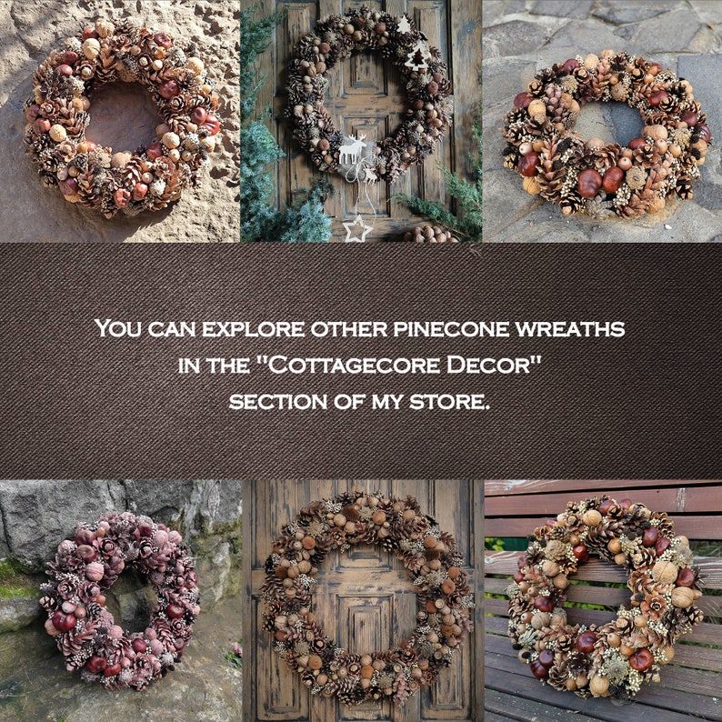 Natural Wreath, Winter Wreath, Forest Wreath, Wreath for front door image 3