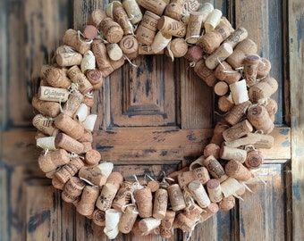 Wine Cork Wreath, All season wreath, Cork art