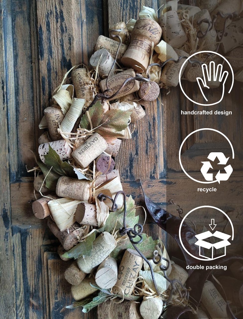 Wine Cork Wreath, All season wreath image 4