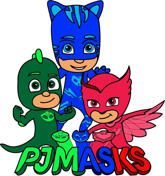 Download Free P J Masks Owlette Gecko Catboy Heat Transfer Iron On For Light Etsy SVG Cut Files