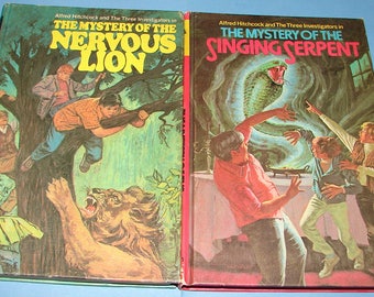 Three Investigators #16 Nervous Lion and #17 Singing Serpent