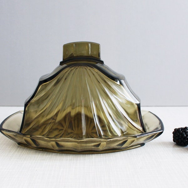 Glass Butter Dish Art Deco Etsy UK