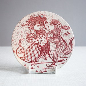 Danish Vintage Wall Plaque / Cheese Board - KONTAKT - Januar / January Design by Bjorn Wiinblad for NYMOLLE DENMARK