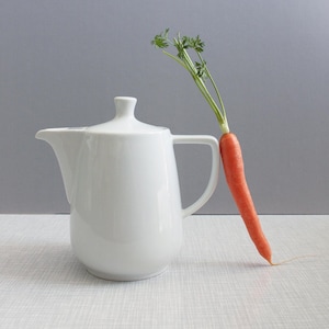 Vintage Melitta porseleinen koffiepot | Wit Duits keramisch koffiezetapparaat, 0-6 kopjes