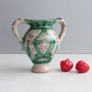Vintage Domingo Punter Spanish Pottery Vase | Teruel Aragón, Romantic Style from the XIV Century