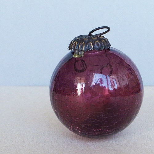 Old Silver German Kugel Blown Glass Christmas Ornament With - Etsy