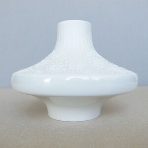 German Vintage Edelstein Bavaria Small Porcelain Vase with Flower Relief Pattern Collectable