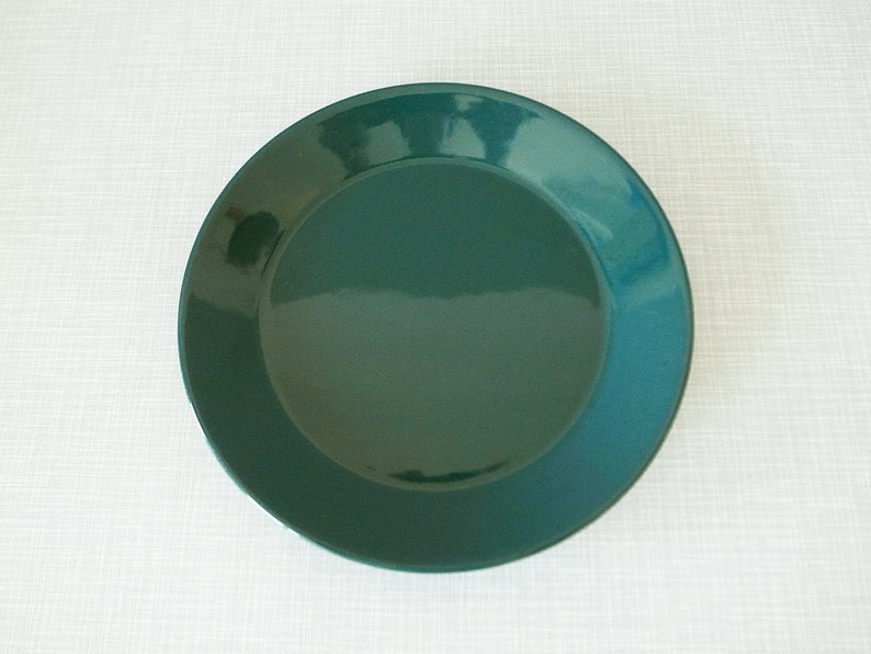 Finnish Vintage Arabia Finland Kilta Breakfast Bread Butter Dessert Side Plate in Green Design Kaj Franck 19.3cm