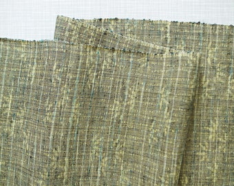 Vintage japanischer Seidenpongee Kimono Textil, Bambusmotiv, Massenware
