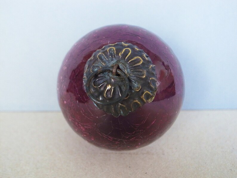 Vintage / Antique Heavy Crackle Kugel Glass Christmas Ornament Etsy