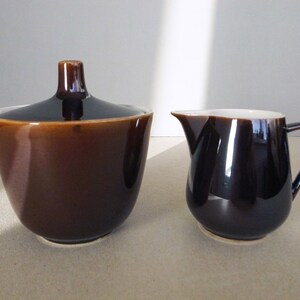 German Vintage 50's - 60's Villeroy and Boch Luxembourg Set of Sugar Pot and Creamer / Milk Pitcher Mid Century Modern
