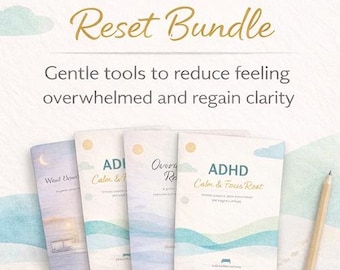 Financial Reset Starter Bundle | Calm Money Reset Printables | Budget & Mindset Planner