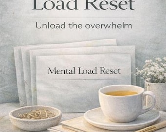 Mental Load Reset Mini | Clear Mental Clutter & Reduce Overwhelm | Printable Workbook