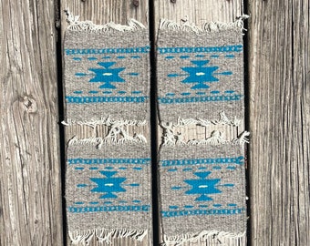 Set of 4 Matching Handwoven Zapotec Coasters from Oaxaca, Mexico