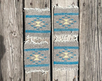 Set of 4 Matching Handwoven Zapotec Coasters from Oaxaca, Mexico