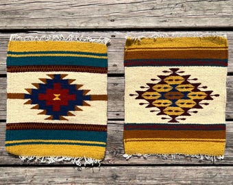 Zapotec Wool Placemats (Set of 2): Handwoven Southwest Decor