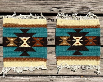 Zapotec Wool Trivets (Set of 2): Handwoven Southwestern Decor