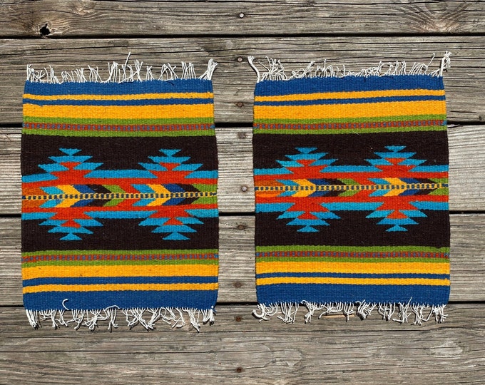 Set of 2 Zapotec Southwest Wool Placemats Measuring 11 X 14 Etsy