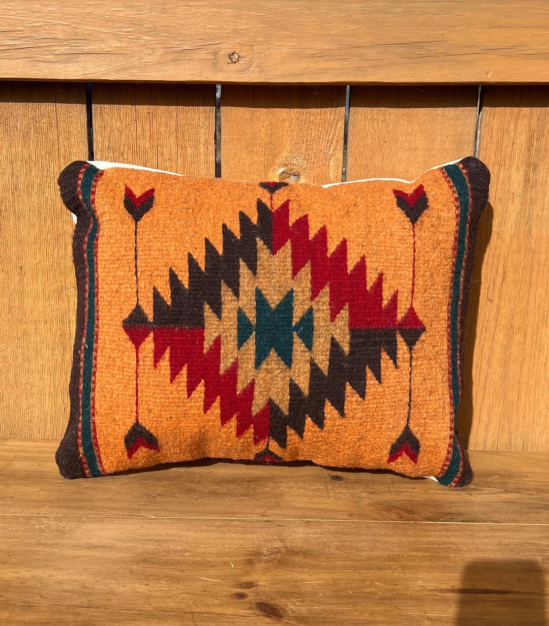 Southwestern Style Zapotec Wool Throw Pillow Comes Fully Stuffed Etsy