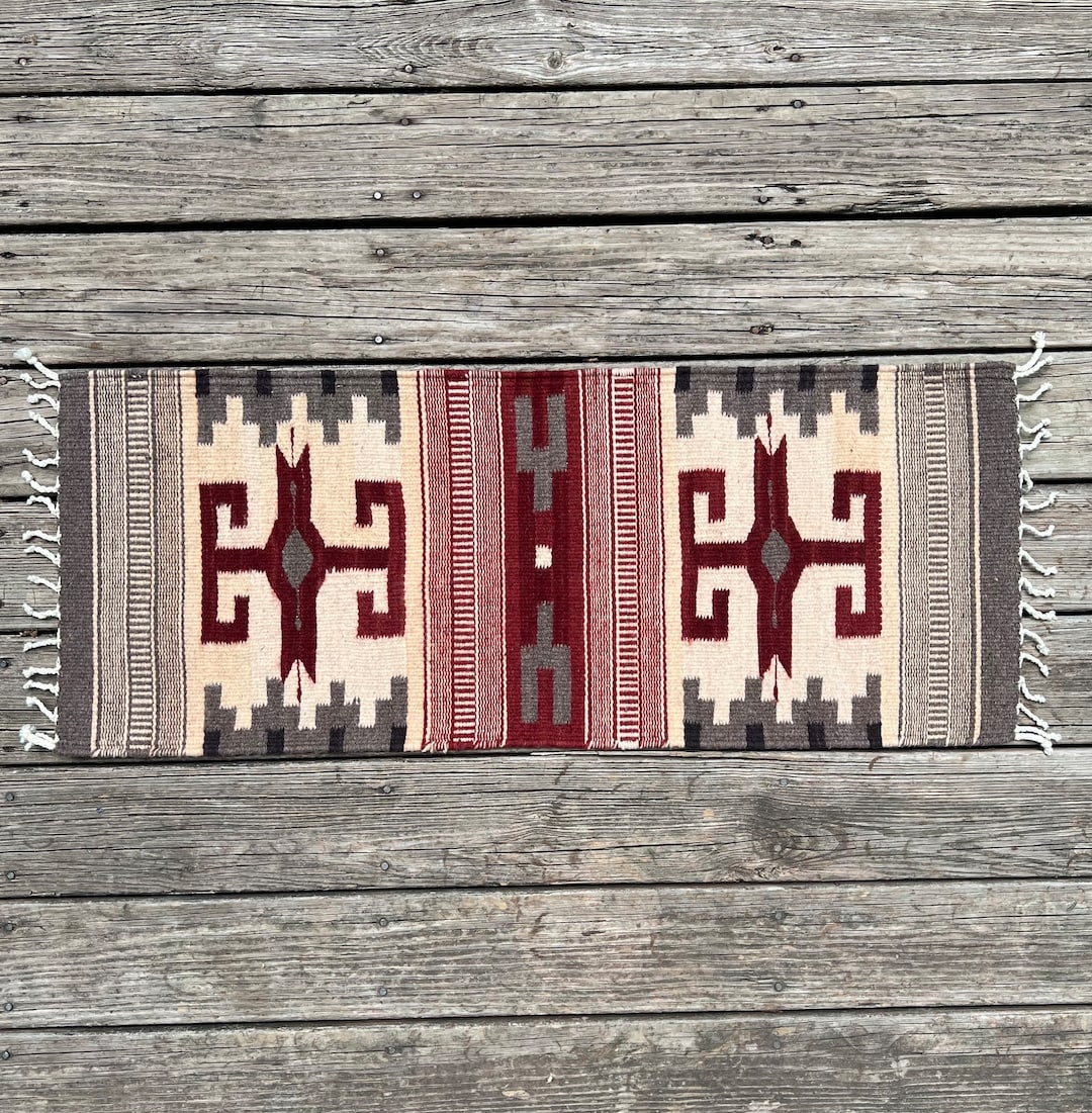 Zapotec Southwest Wool Table Runner / Wall Tapestry Measuring Etsy