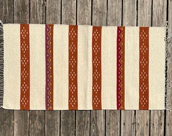 Zapotec Southwest Wool Rug Measuring 60" x 30" inches - Handwoven in Oaxaca, Mexico