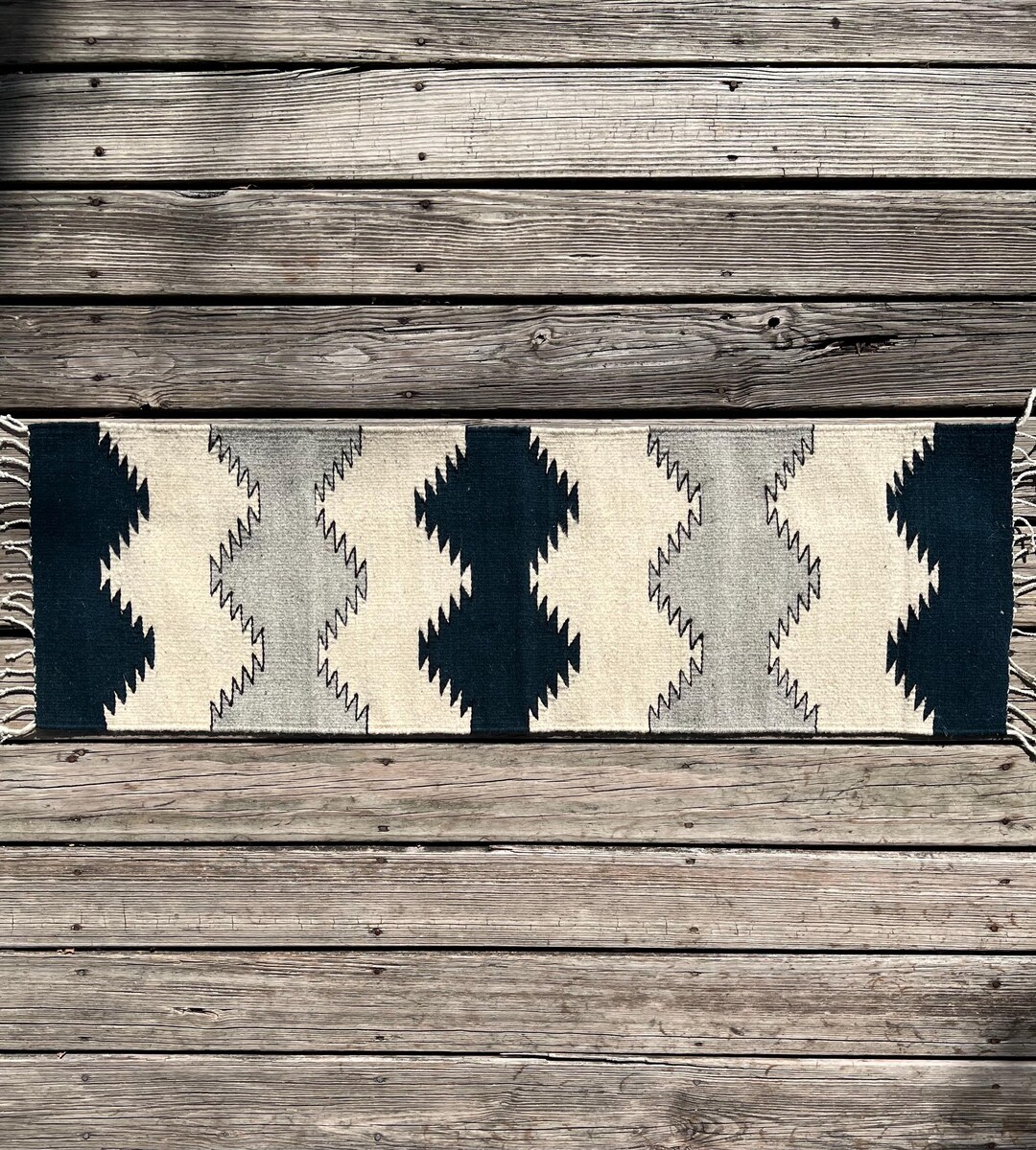 Zapotec Southwest Wool Table Runner / Wall Tapestry Measuring 48” X 16 ...