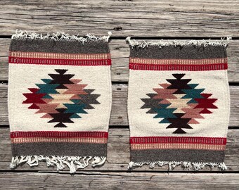 Zapotec Wool Placemats (Set of 2): Handwoven Southwest Decor