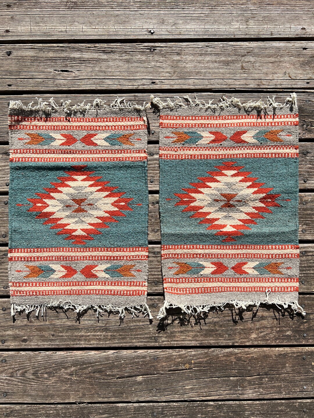 Set of 2 Zapotec Southwest Wool Placemats Measuring 15 X Etsy