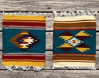 Zapotec Wool Placemats (Set of 2): Handwoven Southwest Decor