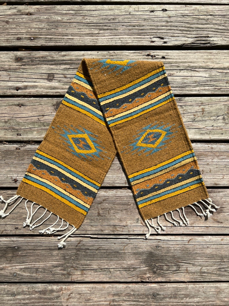 Zapotec Southwest Wool Table Runner / Wall Tapestry Handwoven Etsy