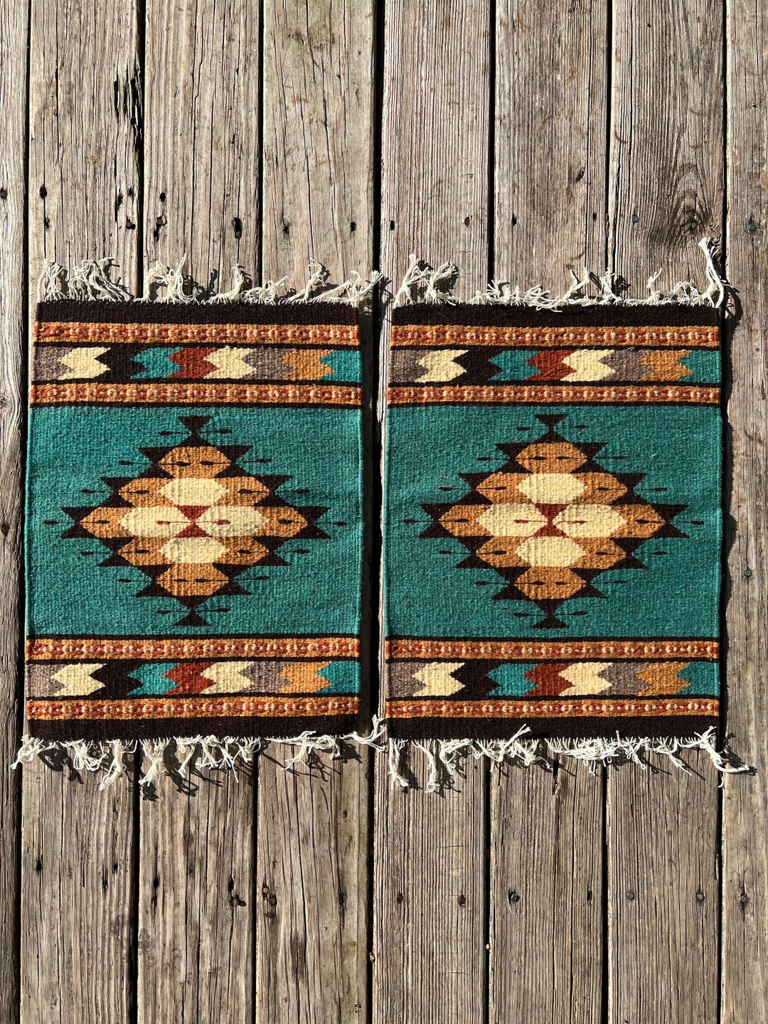 Set of 2 Zapotec Southwest Wool Placemats Measuring 15 X Etsy