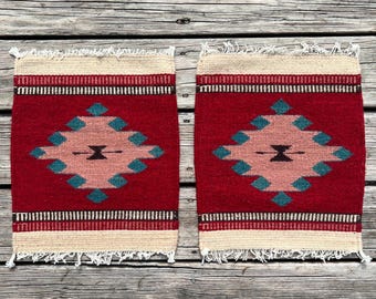 Handwoven Zapotec Wool Placemats: Southwest Decor, Set of 2