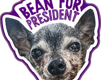 Bean For President Sticker
