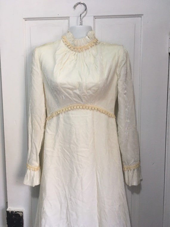 1970s Velvet Bridal Gown