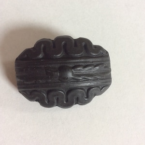 Reproduction Victorian Mourning Brooch featuring a Geometric Design