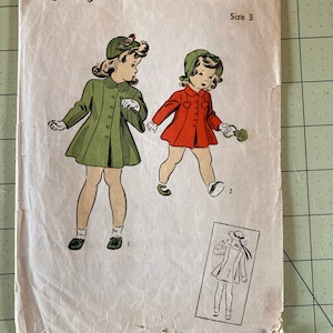 Vintage Kid’s Coat Pattern, Size 3