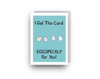 Aquarell Ostern/Geburtstags-Ei-Karte- ich habe diese EIERPECKLY für Sie-Pack von 6 oder individuellen Karten