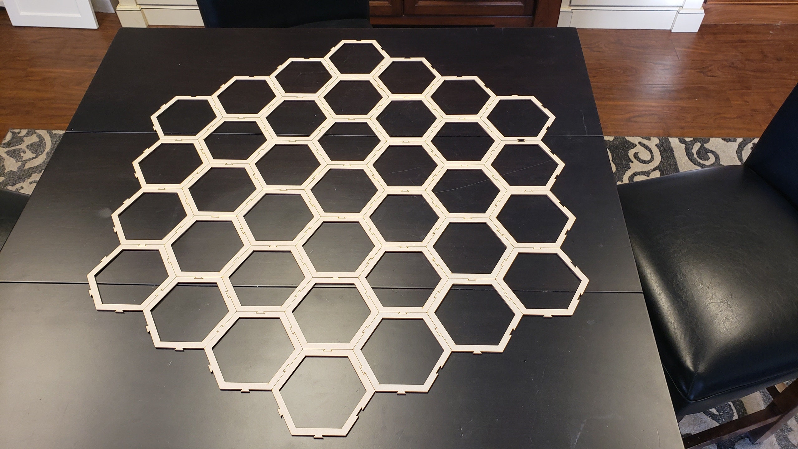 20 tuile jetons hexagone 2.5 cm pour création plateau de jeu carton blanc à  personnaliser.